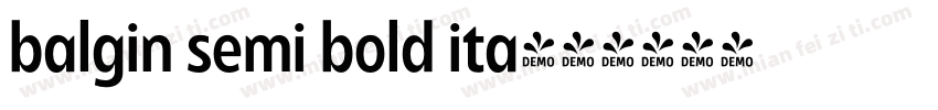 balgin semi bold ita字体转换